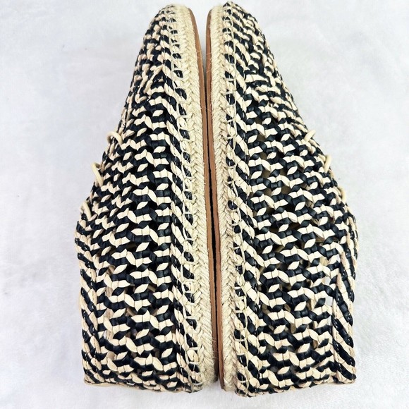 ZIMMERMANN Women's Braided Leather Woven Espadrilles In Black Size 40 - Picture 14 of 16